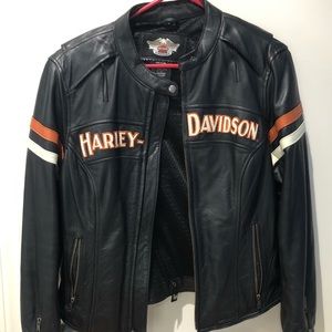 Harley Davidson woman’s leather riding jacket.